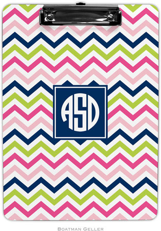 Boatman Geller - Personalized Clipboards (Chevron Pink Navy & Lime Preset) Boatman Geller - Personalized Clipboards (Chevron Pink Navy & Lime Preset)