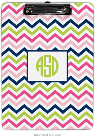 Boatman Geller - Personalized Clipboards (Chevron Pink Navy & Lime) Boatman Geller - Personalized Clipboards (Chevron Pink Navy & Lime)
