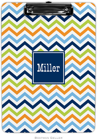 Boatman Geller - Personalized Clipboards (Chevron Blue Orange & Lime Preset) Boatman Geller - Personalized Clipboards (Chevron Blue Orange & Lime Preset)