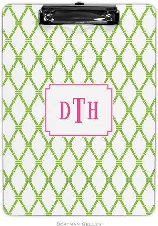 Boatman Geller - Personalized Clipboards (Bamboo Green & Raspberry) Boatman Geller - Personalized Clipboards (Bamboo Green & Raspberry)