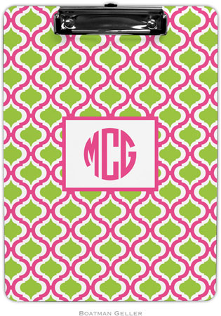 Boatman Geller - Personalized Clipboards (Kate Raspberry & Lime)