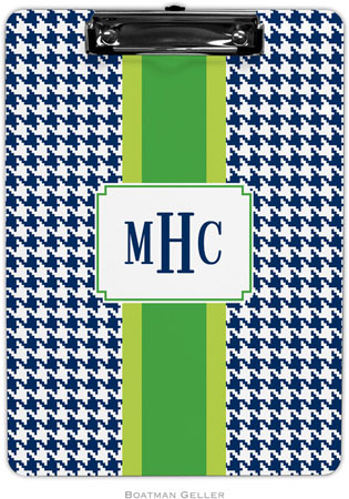 Boatman Geller - Personalized Clipboards (Alex Houndstooth Navy)