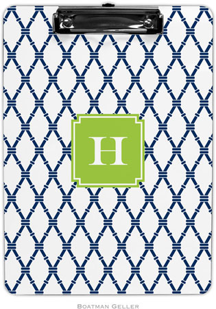 Boatman Geller - Personalized Clipboards (Bamboo Navy & Green Preset) Boatman Geller - Personalized Clipboards (Bamboo Navy & Green Preset)