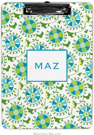 Boatman Geller - Personalized Clipboards (Suzani Teal) Boatman Geller - Personalized Clipboards (Suzani Teal)