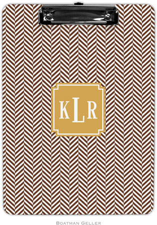 Boatman Geller - Personalized Clipboards (Herringbone Chocolate Preset) Boatman Geller - Personalized Clipboards (Herringbone Chocolate Preset)