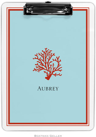 Boatman Geller - Personalized Clipboards (Coral) Boatman Geller - Personalized Clipboards (Coral)