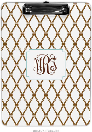 Boatman Geller - Personalized Clipboards (Bamboo Brown & Slate) Boatman Geller - Personalized Clipboards (Bamboo Brown & Slate)
