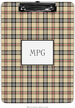 Boatman Geller - Personalized Clipboards (Town Plaid) Boatman Geller - Personalized Clipboards (Town Plaid)