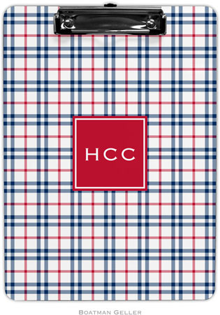 Boatman Geller - Personalized Clipboards (Miller Check Navy & Red Preset) Boatman Geller - Personalized Clipboards (Miller Check Navy & Red Preset)