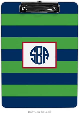 Boatman Geller - Personalized Clipboards (Rugby Navy & Kelly)