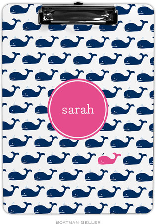 Boatman Geller - Personalized Clipboards (Whale Repeat Navy Preset)