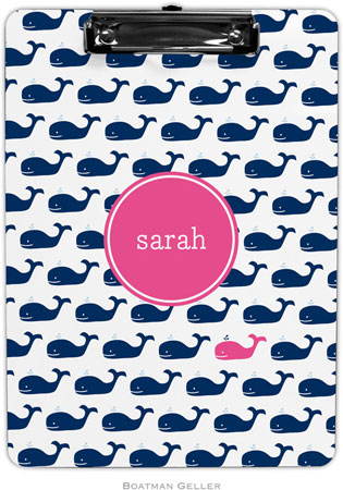 Boatman Geller - Personalized Clipboards (Whale Repeat Navy Preset) Boatman Geller - Personalized Clipboards (Whale Repeat Navy Preset)