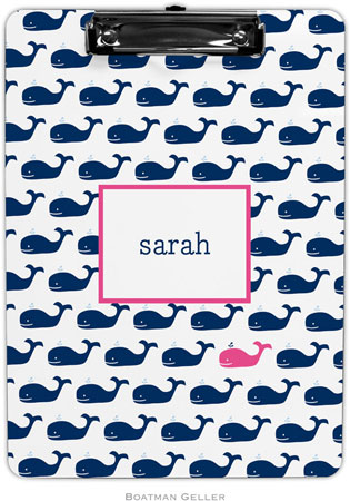 Boatman Geller - Personalized Clipboards (Whale Repeat Navy) Boatman Geller - Personalized Clipboards (Whale Repeat Navy)