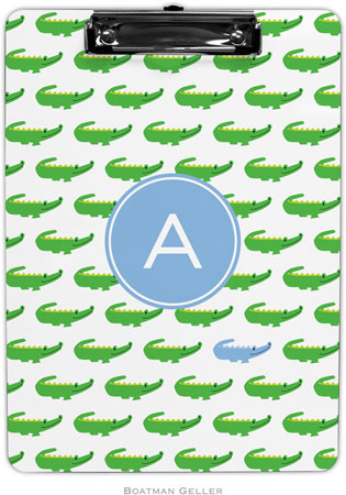 Boatman Geller - Personalized Clipboards (Alligator Repeat Blue Preset)