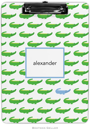 Boatman Geller - Personalized Clipboards (Alligator Repeat Blue) Boatman Geller - Personalized Clipboards (Alligator Repeat Blue)