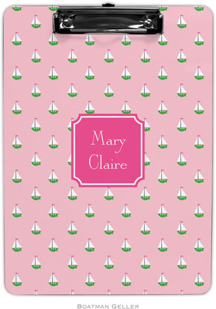 Boatman Geller - Personalized Clipboards (Little Sailboat Pink Preset) Boatman Geller - Personalized Clipboards (Little Sailboat Pink Preset)