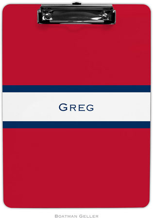 Boatman Geller - Personalized Clipboards (Stripe Red & Navy) Boatman Geller - Personalized Clipboards (Stripe Red & Navy)