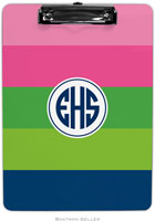 Boatman Geller - Personalized Clipboards (Bold Stripe Pink Green & Navy)