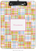 Boatman Geller - Personalized Clipboards (Madras Patch Pink)