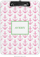 Boatman Geller - Personalized Clipboards (Anchors Pink)