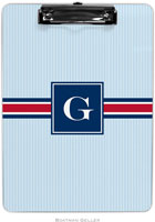 Boatman Geller - Personalized Clipboards (Seersucker Band Red & Navy)