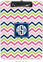 Boatman Geller - Personalized Clipboards (Chevron Pink Navy & Lime Preset)