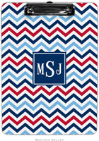 Boatman Geller - Personalized Clipboards (Chevron Blue & Red Preset)