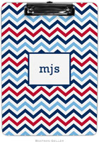 Boatman Geller - Personalized Clipboards (Chevron Blue & Red)