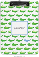 Boatman Geller - Personalized Clipboards (Alligator Repeat Blue)