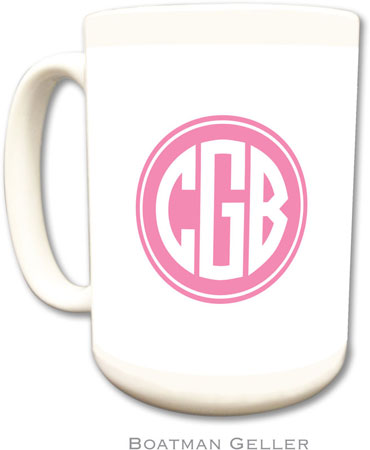 Boatman Geller - Personalized Coffee Mugs (Solid Inset Circle)