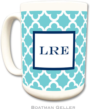 Boatman Geller - Personalized Coffee Mugs (Bristol Tile Teal) Boatman Geller - Personalized Coffee Mugs (Bristol Tile Teal)