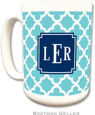 Boatman Geller - Personalized Coffee Mugs (Bristol Tile Teal Preset) Boatman Geller - Personalized Coffee Mugs (Bristol Tile Teal Preset)