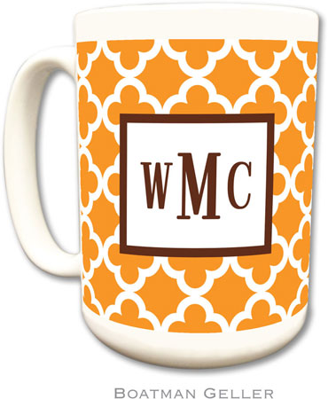 Boatman Geller - Personalized Coffee Mugs (Bristol Tile Tangerine) Boatman Geller - Personalized Coffee Mugs (Bristol Tile Tangerine)