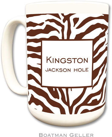 Boatman Geller - Personalized Coffee Mugs (Zebra Chocolate)