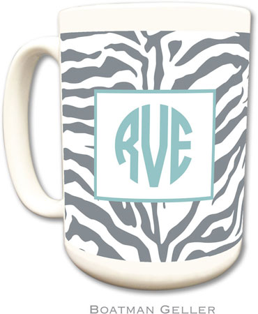Boatman Geller - Personalized Coffee Mugs (Zebra Gray) Boatman Geller - Personalized Coffee Mugs (Zebra Gray)