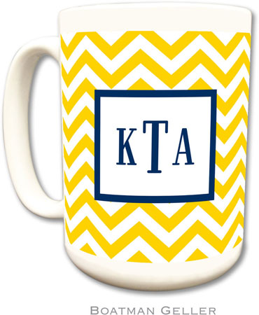 Boatman Geller - Personalized Coffee Mugs (Chevron Sunflower)