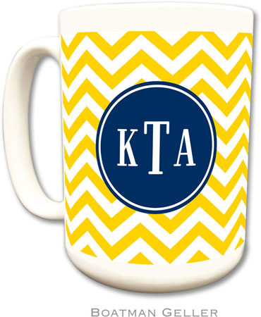 Boatman Geller - Personalized Coffee Mugs (Chevron Sunflower Preset)