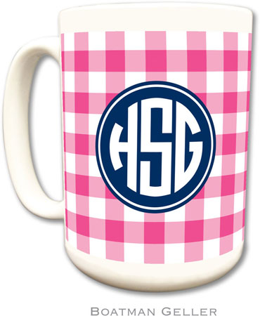 Boatman Geller - Personalized Coffee Mugs (Classic Check Raspberry Preset) Boatman Geller - Personalized Coffee Mugs (Classic Check Raspberry Preset)