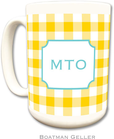 Boatman Geller - Personalized Coffee Mugs (Classic Check Sunflower) Boatman Geller - Personalized Coffee Mugs (Classic Check Sunflower)