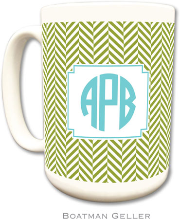 Boatman Geller - Personalized Coffee Mugs (Herringbone Jungle) Boatman Geller - Personalized Coffee Mugs (Herringbone Jungle)