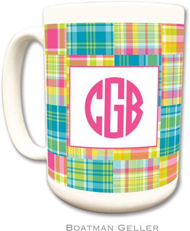 Boatman Geller - Personalized Coffee Mugs (Madras Patch Bright)