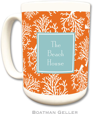 Boatman Geller - Personalized Coffee Mugs (Coral Repeat Preset)