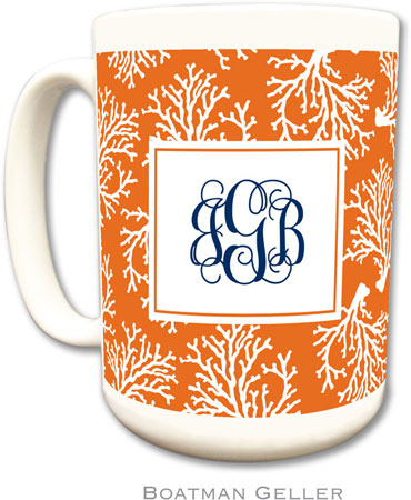 Boatman Geller - Personalized Coffee Mugs (Coral Repeat)