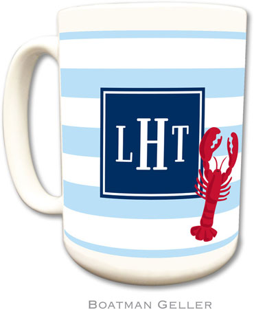 Boatman Geller - Personalized Coffee Mugs (Stripe Lobster Preset)