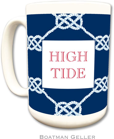 Boatman Geller - Personalized Coffee Mugs (Nautical Knot Navy) Boatman Geller - Personalized Coffee Mugs (Nautical Knot Navy)