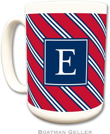 Boatman Geller - Personalized Coffee Mugs (Repp Tie Red & Navy Preset)