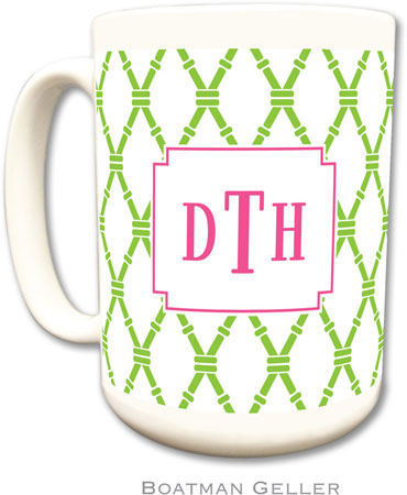 Boatman Geller - Personalized Coffee Mugs (Bamboo Green & Raspberry) Boatman Geller - Personalized Coffee Mugs (Bamboo Green & Raspberry)
