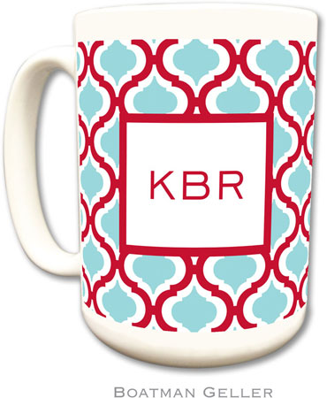Boatman Geller - Personalized Coffee Mugs (Kate Red & Teal)