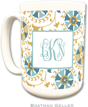 Boatman Geller - Personalized Coffee Mugs (Suzani Gold) Boatman Geller - Personalized Coffee Mugs (Suzani Gold)