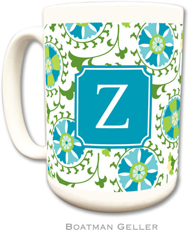 Boatman Geller - Personalized Coffee Mugs (Suzani Teal Preset) Boatman Geller - Personalized Coffee Mugs (Suzani Teal Preset)